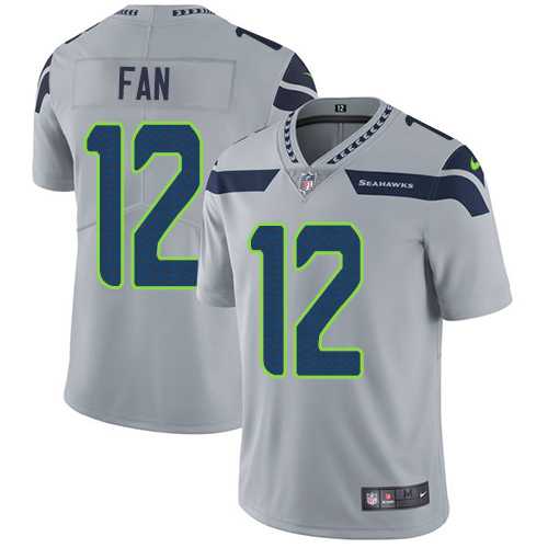 Nike Seattle Seahawks #12 Fan Grey Alternate NFL Vapor Untouchable Limited Jersey,We sell and wholesale Nike Seattle Seahawks #12 Fan Grey Alternate NFL Vapor Untouchable Limited Jersey on line form chian!